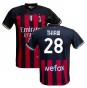 kit Maglia Milan Thiaw 28 ufficiale replica 2022/23 con pantaloncino nero 